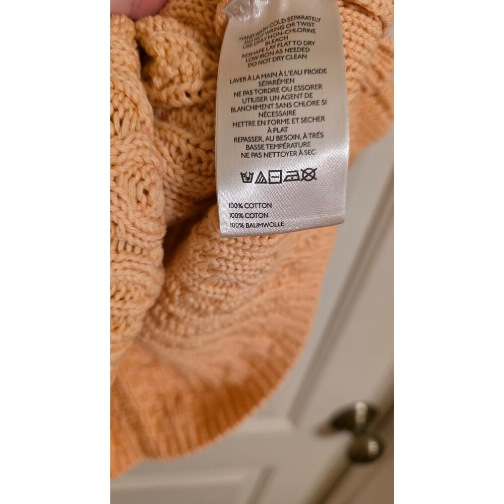 NwT Free People sleeveless sweater peach 100% cotton - Picture 5 of 7